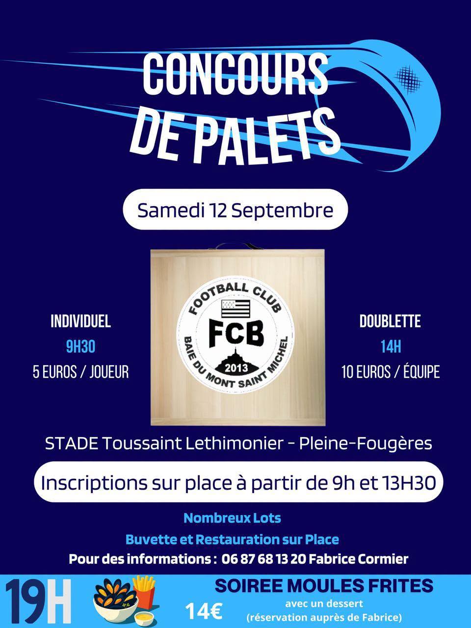 concours de palets samedi 12 septembre